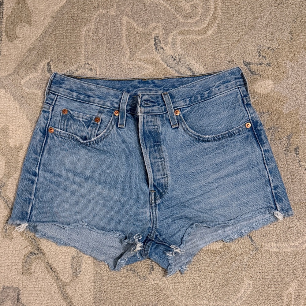 Levi's 501 Light Blue Jean Shorts